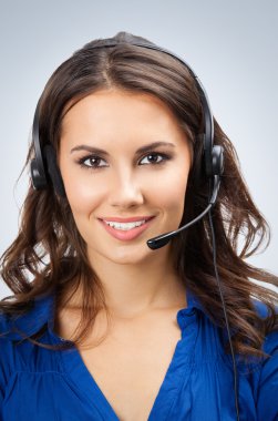 Destek telefonu operatörü kulaklık