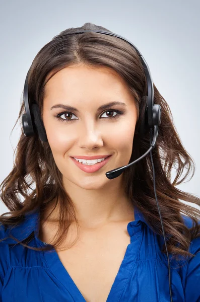 Operador de telefonía de soporte en auriculares —  Fotos de Stock