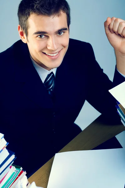 Young happy successful business man — Stock Photo, Image