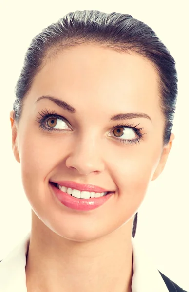 Retrato de cerca de la mujer de negocios emocional — Foto de Stock