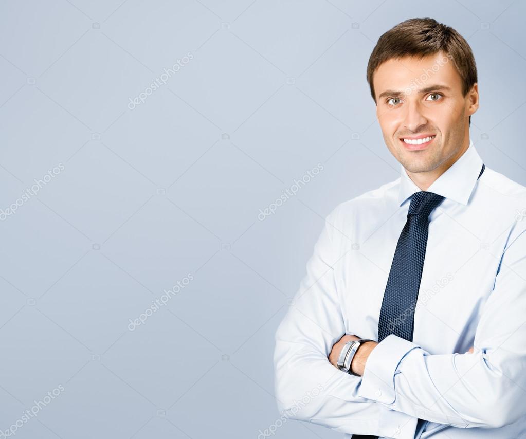 Portrait of business man, with copyspace