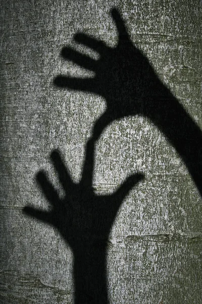 Due mani di ombre — Foto Stock
