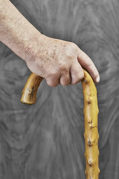 Hands and stick — Stock Photo, Image