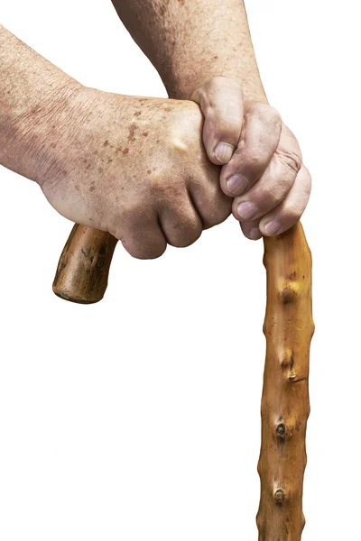 Hands and stick — Stock Photo, Image