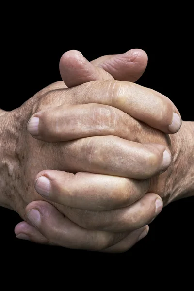 Two senior hands — Stock Photo, Image