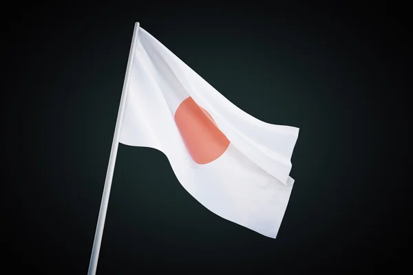 Vinka Japans flagga — Stockfoto