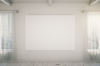 Boş resim çerçevesi, alay etmek yukarıya ile parlak boş iç