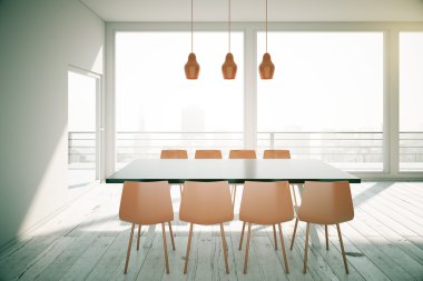 Çatı katı iç yemek alanında