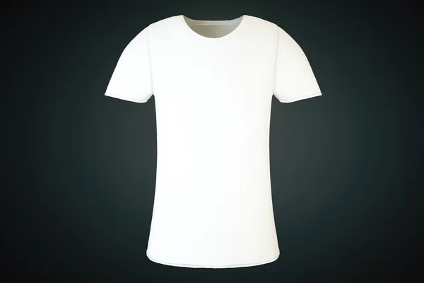 Branco branco branco T-shirt frente — Fotografia de Stock