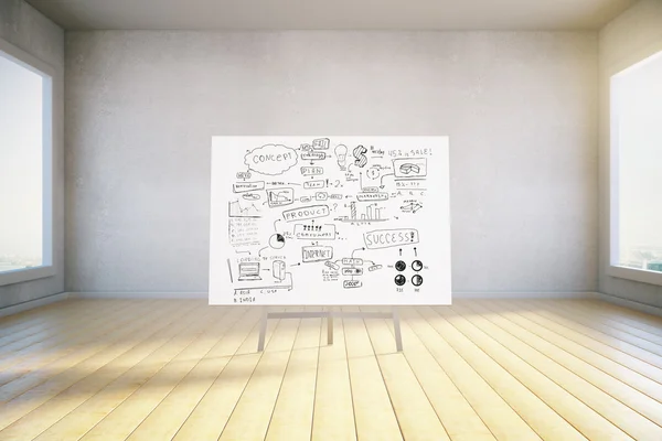 Business concept chart in room — Stock Photo, Image