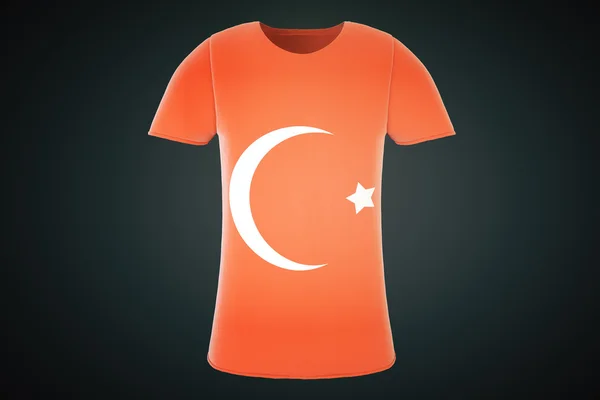 Koszulka flaga turecka przód — Zdjęcie stockowe