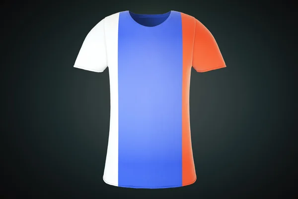 Franse vlag tshirt voorzijde — Stockfoto