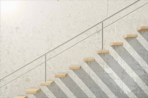 Seite der Holztreppe — Stockfoto
