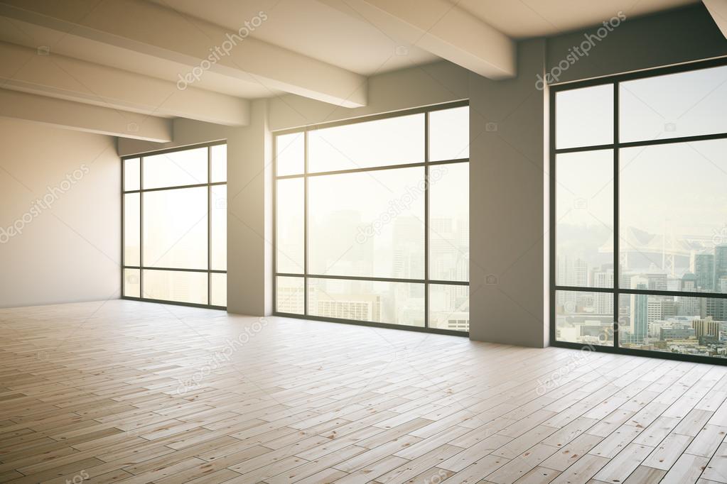 Empty loft interior