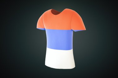 tshirt Serbiab bayrağı yan