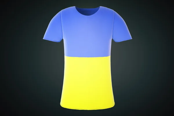 T-Shirt ukrainische Flagge vorne — Stockfoto
