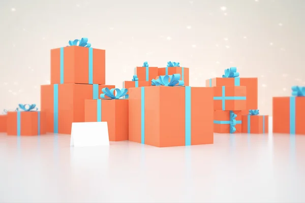 Oranje geschenkdozen — Stockfoto