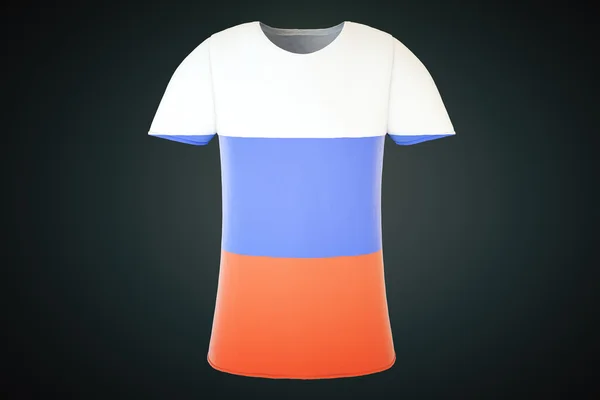 T-shirt Russian flag front — Stock Photo, Image