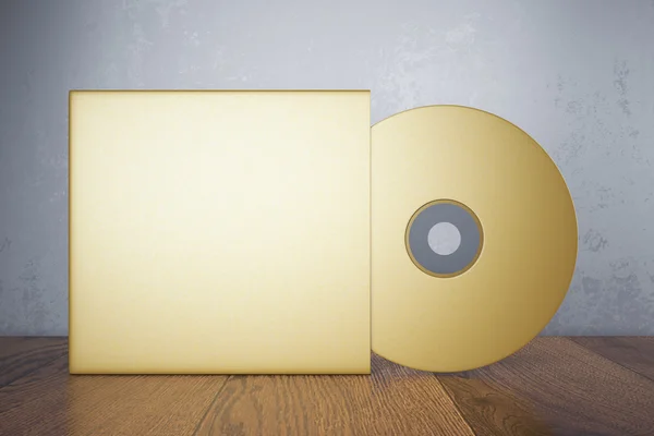 CD dourado em branco — Fotografia de Stock