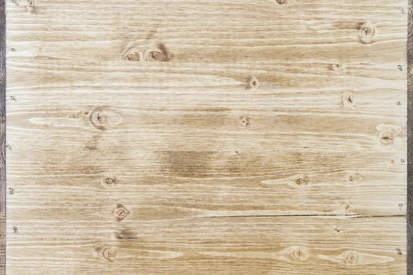 Helles Holz mit Nägeln — Stockfoto