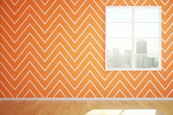 Интерьер оранжевой комнаты — стоковое фото