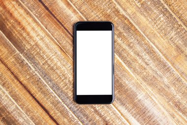 Beyaz ekran ile telefon