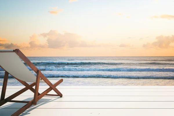 Chaise longue playa — Foto de Stock