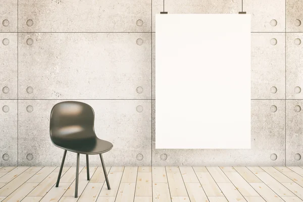 Interior with blank poster — Stock Photo, Image