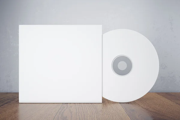 Disco branco em branco — Fotografia de Stock