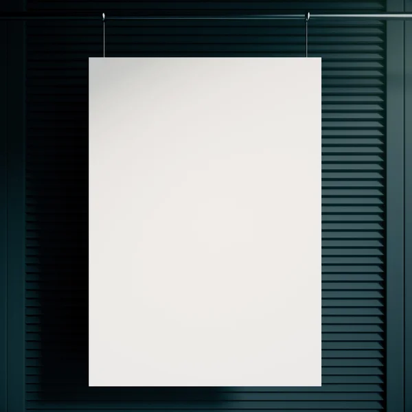 Black blinds and poster — Stock Photo, Image