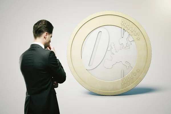 Finansiella begrepp euro ljus — Stockfoto