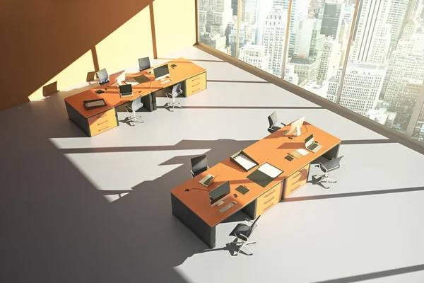 Pomarańczowy biuro cień góry — Zdjęcie stockowe