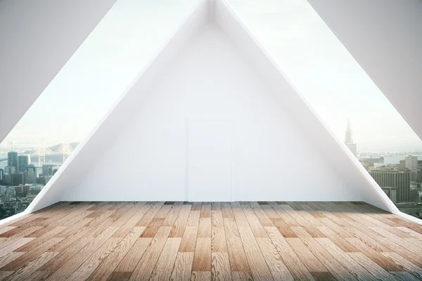 Tetőtéri belső fa padló — Stock Fotó