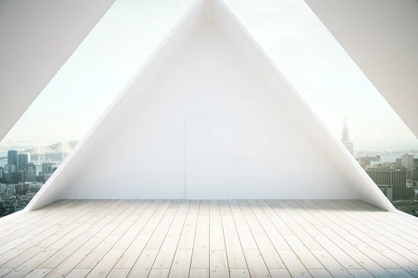 Loft lumière intérieure plancher en bois — Photo