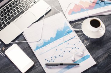 İş raporu ve telefon portre