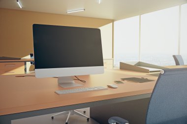 Turuncu ofis boş ekran