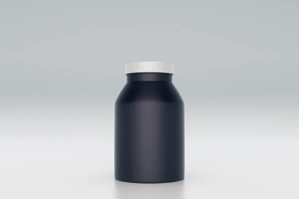 Leere schwarze Flasche — Stockfoto