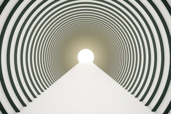 Siyah beyaz tünel — Stok fotoğraf