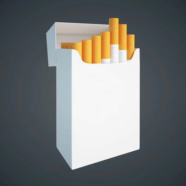Paczka papierosów na ciemną stronę — Zdjęcie stockowe
