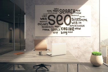 Beyaz tahta üzerinde SEO kroki