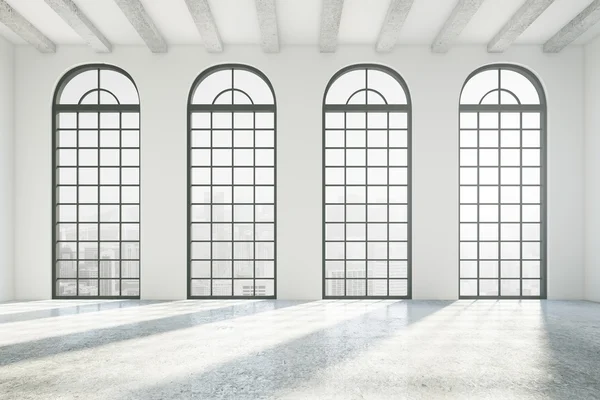 Innenraum mit Fenstern — Stockfoto