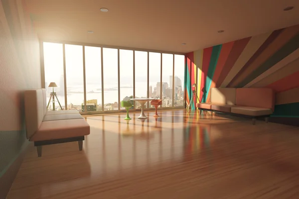 Renkli oda iç — Stok fotoğraf
