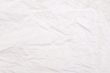 White crumpled paper background. Mock up clipart