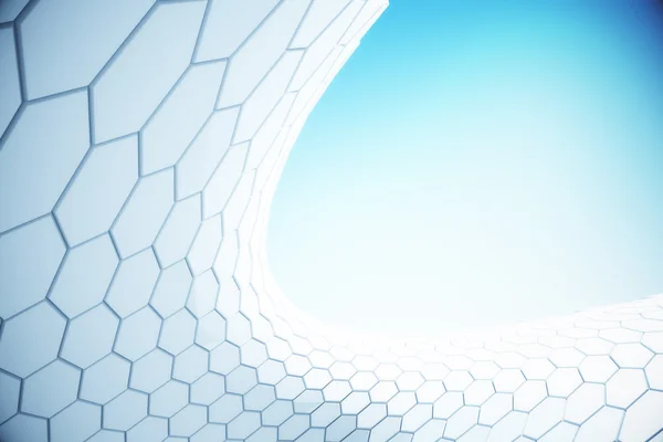 White hexagon pattern — Stock Photo, Image