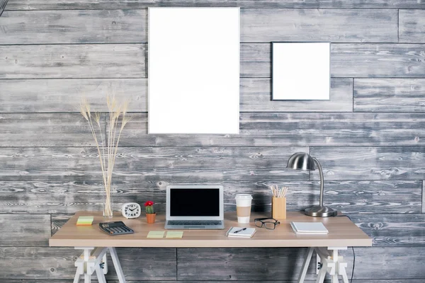 Interior dengan desktop desainer — Stok Foto