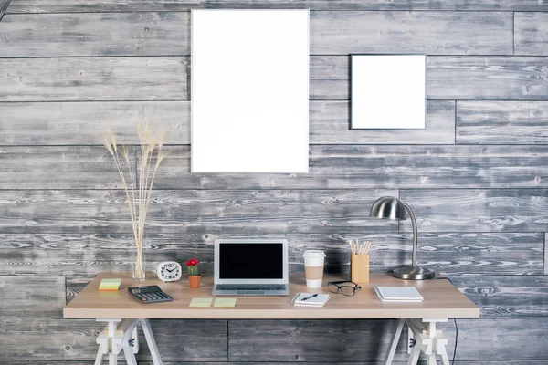 Interieur mit Designer-Desktop — Stockfoto