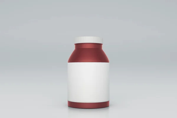 Red bottle white label — Stock Photo, Image