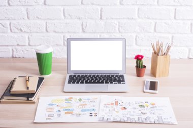 Hipster masaüstü closeup