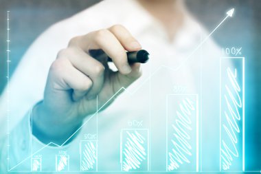 Adam çizim iş grafiği