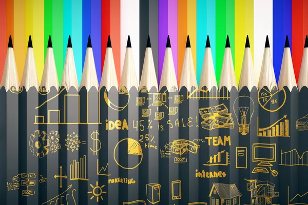 Success concept with pencils — Stock Photo, Image